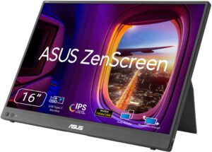 ASUS Zenscreen 16 FHD IPS Portable Monitor With Ergo Kickstand Mini HDMI USB C Black product image