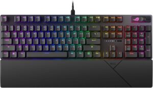 ASUS ROG Strix Scope Ii X Full Size Wired Mechanical Rgb Gaming Keyboard With Hot Swappable ROG Nx Snow Switches Black