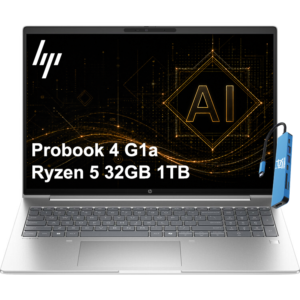 HP Probook 4 G1a 16 FHD Laptop Probook 465 AI PC Amd Ryzen 5 230 2025 32GB Memory 1TB SSD Backlit Win 11pro Silver