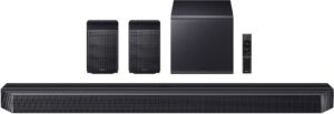 Samsung Q Series Soundbar Hw Q990f 11 1 4 Ch W Subwoofer And Rear Speaker Graphite Black