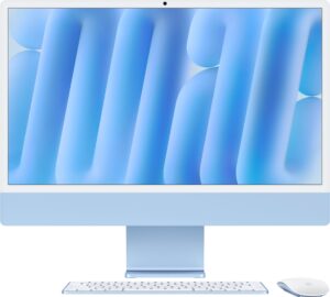 Apple iMac 24-inch, Apple M4 chip, 16GB RAM, 256GB SSD, Blue