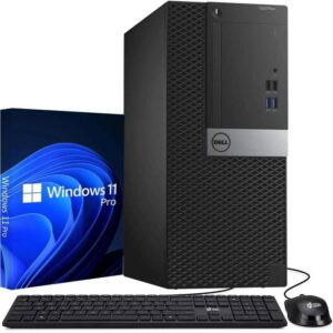 Dell Optiplex Desktop Tower Computer PC Intel Core I5 6th 3 20ghz 16GB DDR4 RAM 1TB SSD Kb Mouse Wi Fi Windows 11 Black