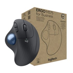 Logitech Ergo M575 Wireless Trackball Ergonomic Mouse For Business Wireless Graphite product image