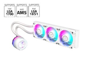 GIGABYTE Aorus Waterforce X Ii 360 Ice 360mm Radiator With 3x 120mm Fans Lga 1851 1700 Am5 Argb
