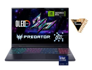 Acer Predator Helios Neo 16s AI Gaming Laptop 16 OLED 240hz Intel Core Ultra 9 Nvidia Geforce RTX 5070ti 32GB 1TB Obsidian Black product image