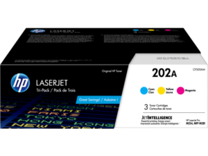 HP 202a 3 Pack Original Laserjet Toner Cartridges Per Cyan Magenta Yellow