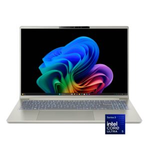 Acer Swift Go 16 AI Copilot PC 16 2K OLED Touchscreen Laptop Intel Core Ultra 5 322 16GB Memory 512GB Storage Vapor Silver