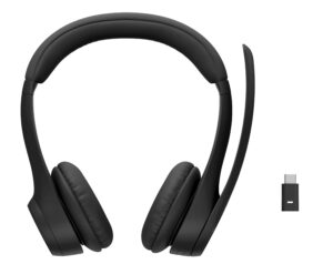 Logitech Zone 305 Wireless Noise Cancelling Over The Ear Headset Teams Version With Receiver Black product image