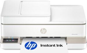 HP Envy 6555 Wireless All In One Inkjet Printer Scanner Copier AI Enabled With 3 Months Of Instant Ink White