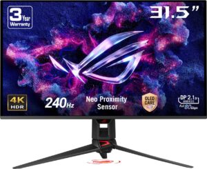 ASUS ROG Strix 32 4K OLED 240hz 0 03ms Gaming Monitor With G Sync Freesync Premium Pro And Hdr Displayport HDMI Black